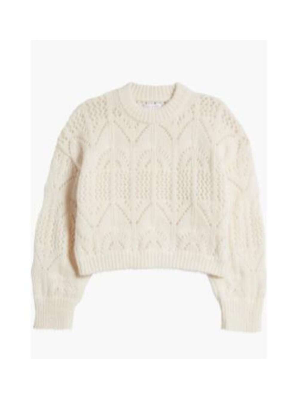 Topshop Pointelle Crewneck Sweater
